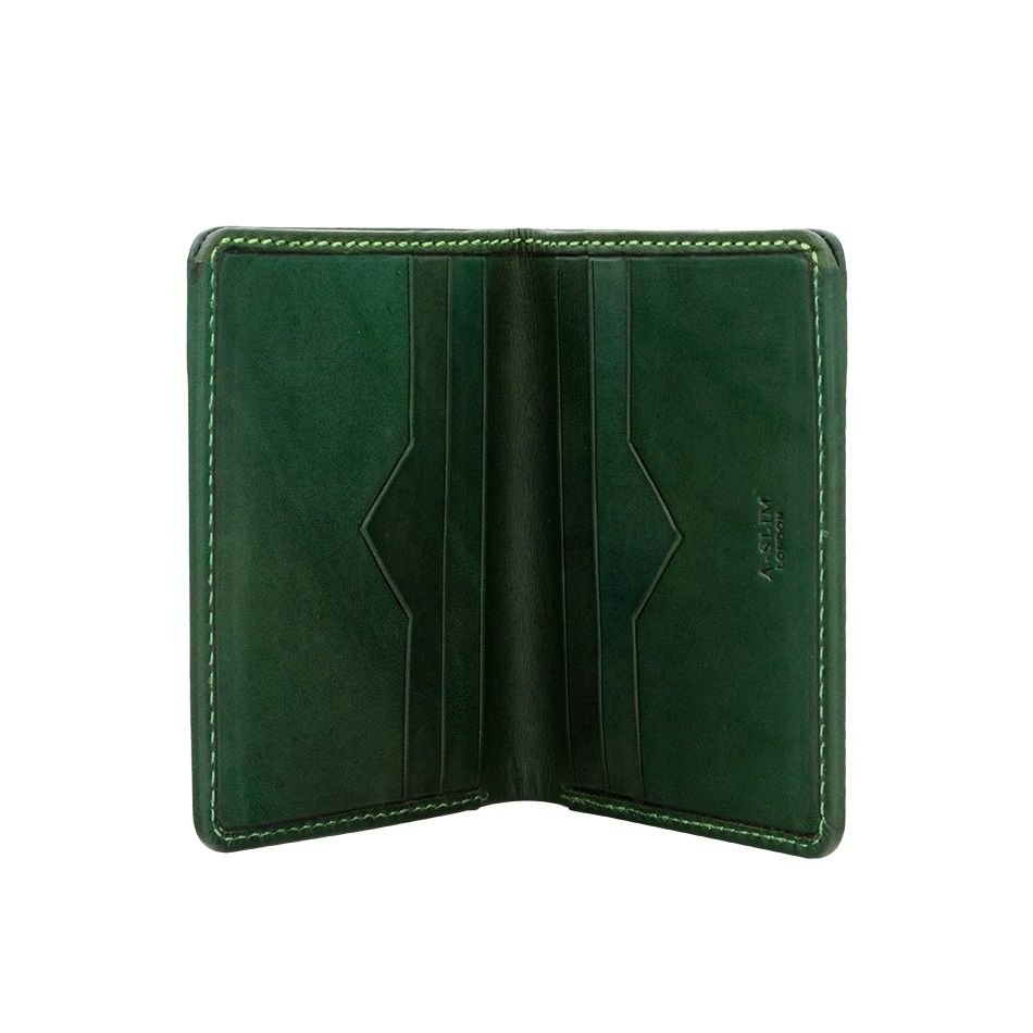 A-SLIM Leather Wallet Chikara - Green